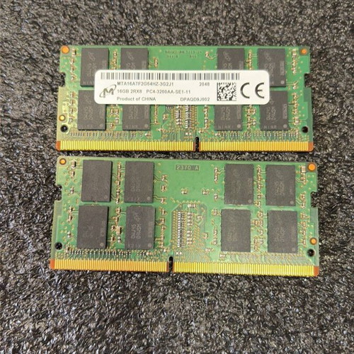 32GB (2x16GB) DDR4 Micron PC4-3200AA SO-DIMM RAM