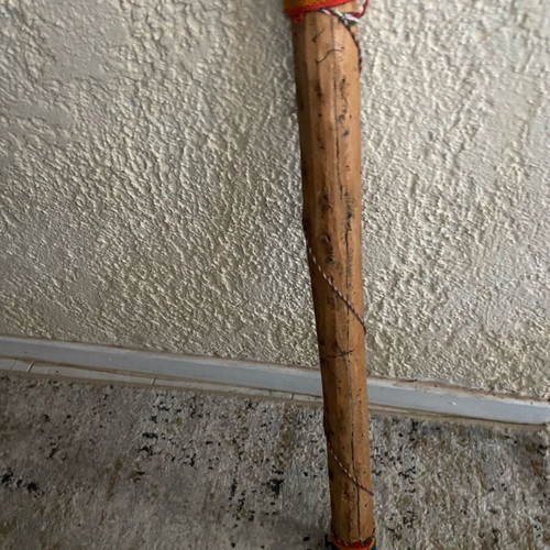 Wooden rain stick used musical instrument 70 cm