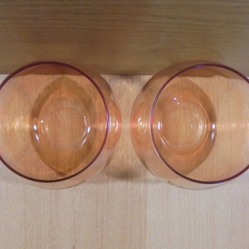 Schweppes soda promotional set of two colored glasses new