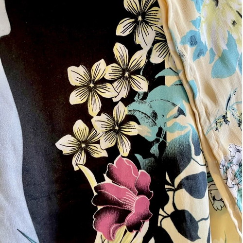 Caftan dress with Japanese pattern like new, one size