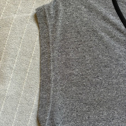 Coquette Open Back Bow Tee Heather Grey with Satin Detail, L