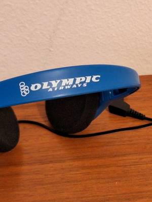 Olympic Airways headphones used for first class passengers