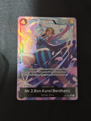Mr.2 Bon Kurei Bentham OP14-091 V2 trading card used