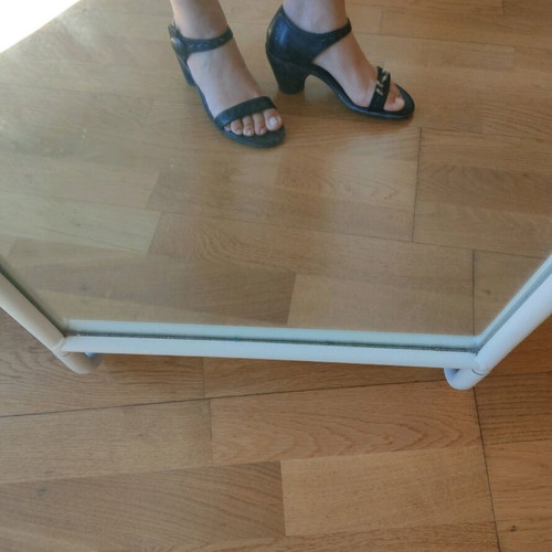 Camper leather black sandals used, size 36