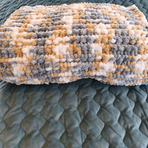 Chunky wool colorful handmade blanket new