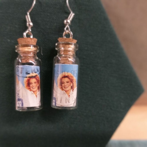Earrings Melina Mas handmade, silver, new