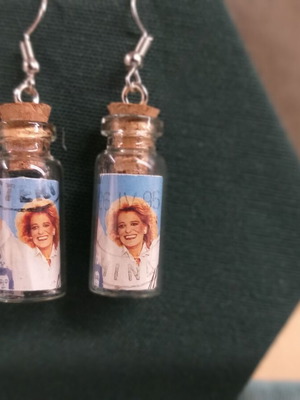 Earrings Melina Mas handmade, silver, new