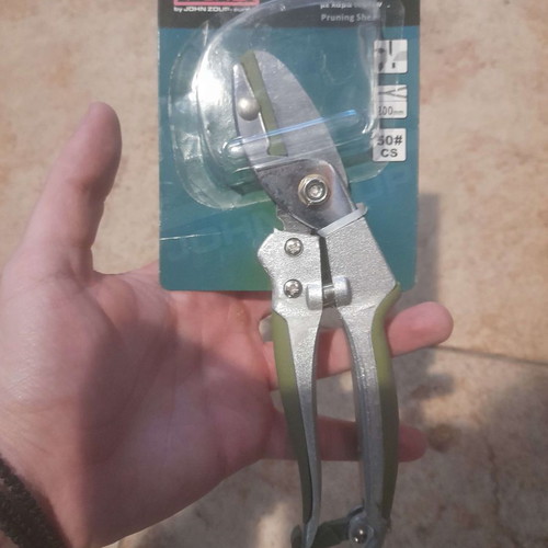 ZPOWER Pruning Shears Anvil 20cm new, plastic PVC+TPR with Teflon blade