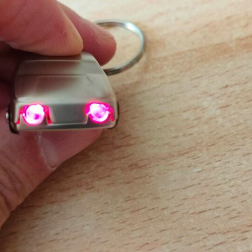 Metal Car Keychain with LED Light new