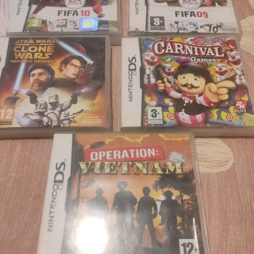 Nintendo DS used game cases, 5 pieces, only one with game