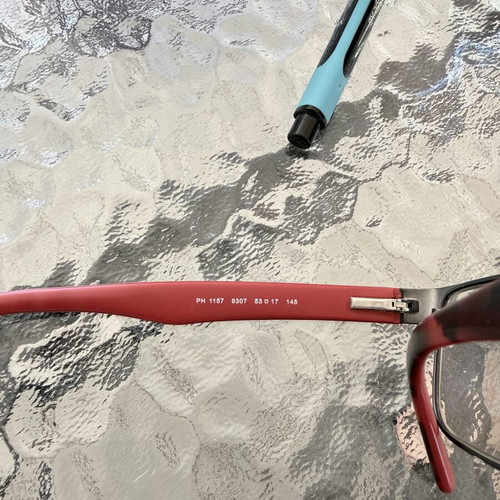 Ralph Lauren Prescription Glasses used, red, photochromic lenses
