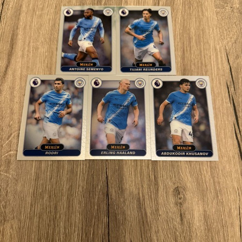 Merlin Topps Manchester City Mix lot base 5 cards like new