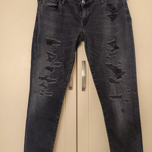 Guess Starlet Skinny Low women's jeans, dark grey distressed