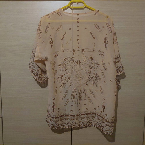 Beige brown kimono tunic like new, size Small/Medium