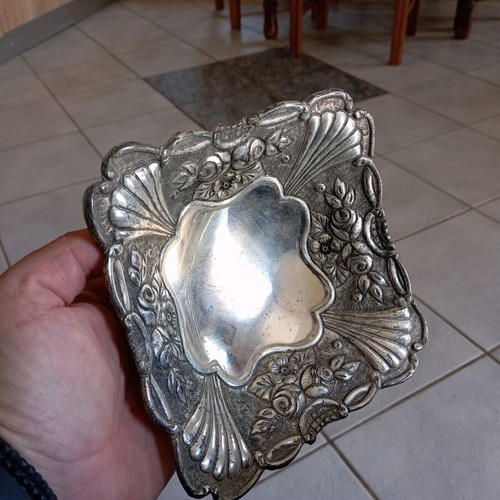 Vintage silver-plated bowl used 15x15 cm
