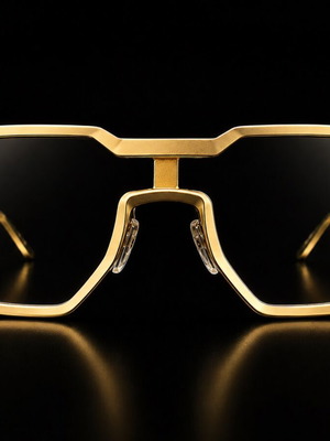 Γυαλιά ηλίου unisex luxury geometric χρυσαφί σκελετός καινούργια