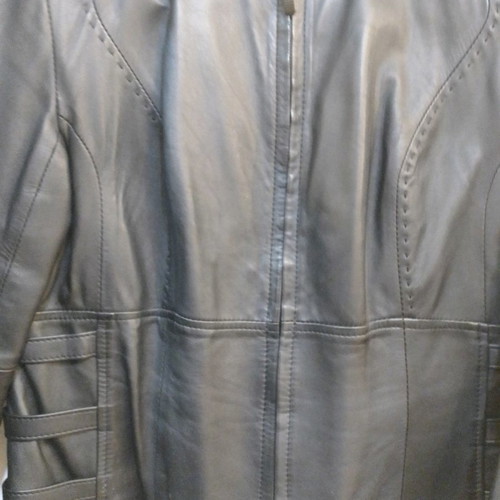 Leather jacket used, black soft handmade, size L/XL