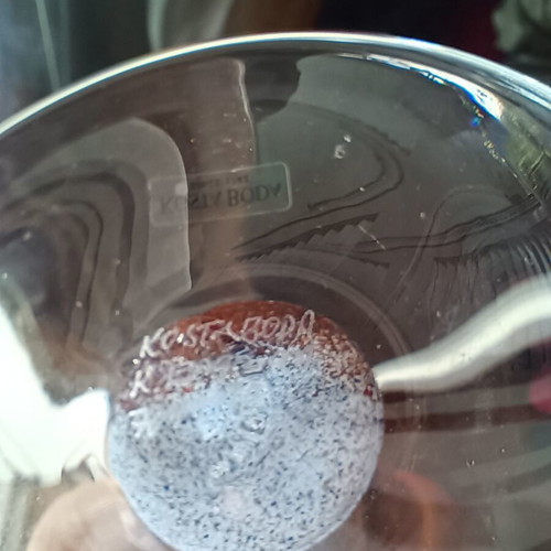 Kosta Boda Twister glass vase by Kjell Engman