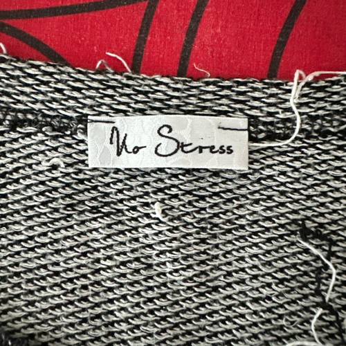 No Stress blouse with smiley, like new, unisex M-L
