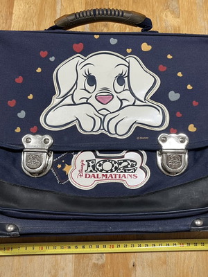 School bag vintage 102 Dalmatians Disney’s used, blue 38x30 cm