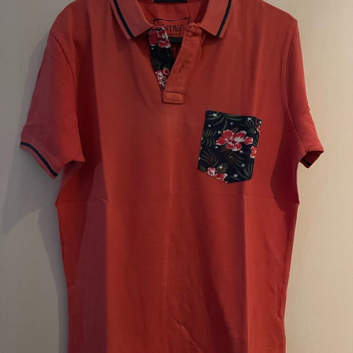Polo T-shirt like new, orange, size S