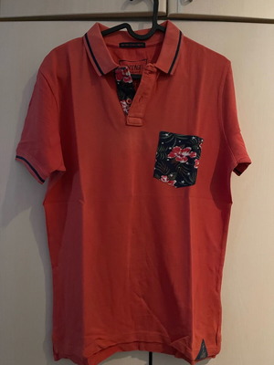 Polo T-shirt like new, orange, size S