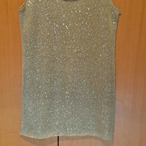 Zara dress knitted with gold sequins like new, size S