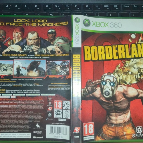 Borderlands Xbox 360 game with manual
