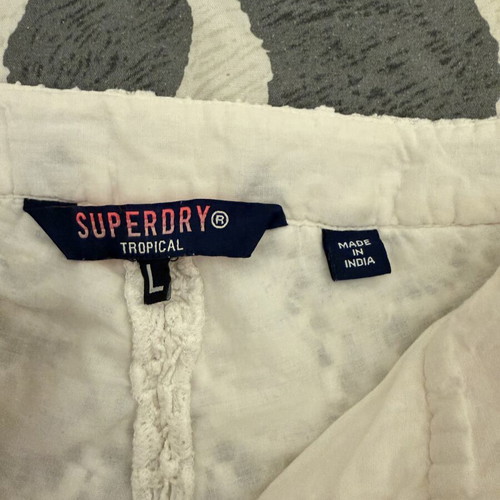 Superdry lace shorts white size L like new summer
