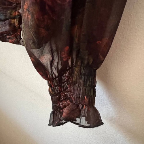 BSB Floral Sheer Blouse M Like New