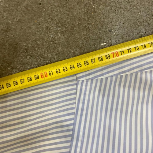 Ralph Lauren light blue and white pinstripe long sleeve shirt, XL, 2 pockets