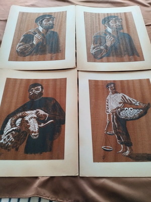 Woodcuts used, traditional