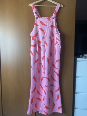 Museclo salopette, red and pink, size L