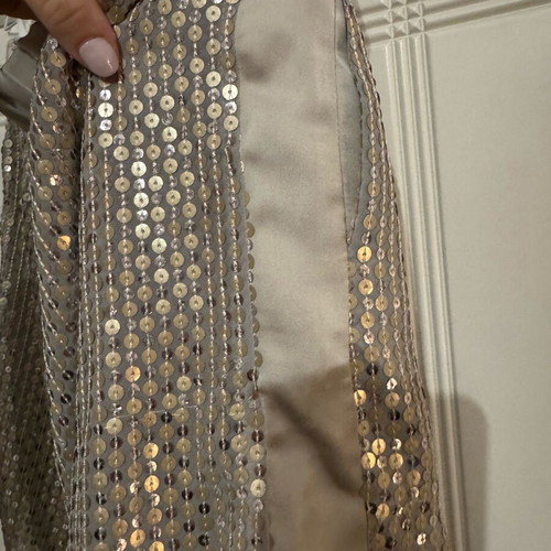 Sequin shorts new, size M, beige with lining