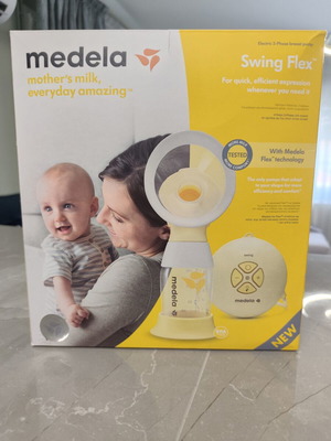 Medela Swing Flex electric breast pump like new, battery and mains
