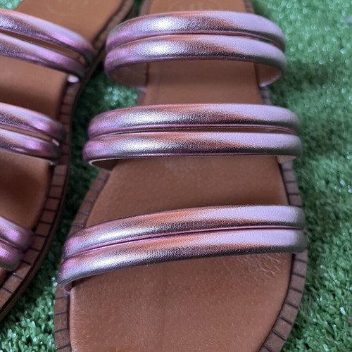 TFP The Fashion Project Leather Sandals Metallic Pink like new, size 37