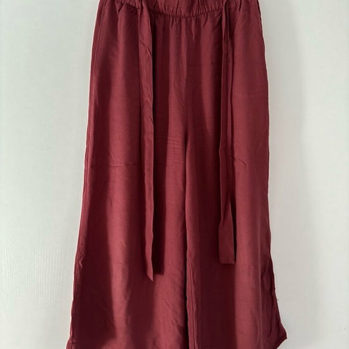 Pull & Bear wide-leg pants burgundy like new, size M