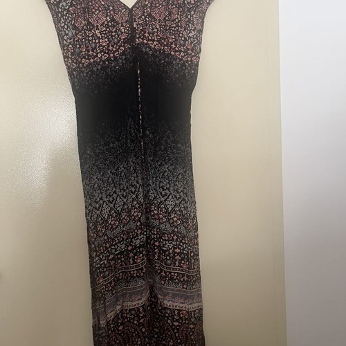 Oysho black maxi dress used, beach style with side slits