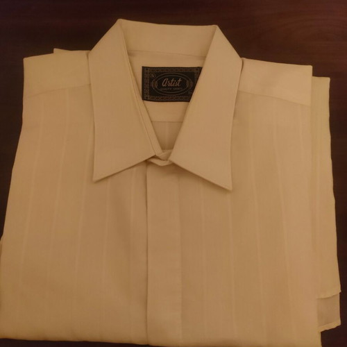 Long-sleeve shirt used ecru Artist quality clothing XXL