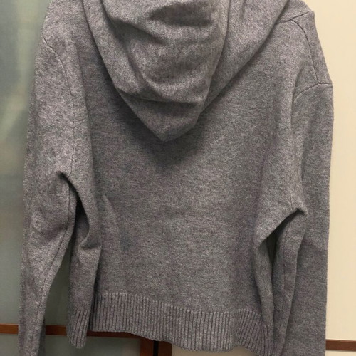 Zara knitted hoodie like new, gray, size S