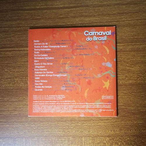 Carnaval Do Brasil CD new with Latin, Samba, Lambada dance songs