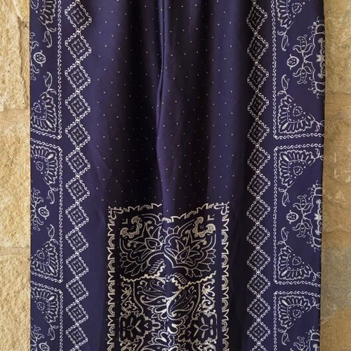 Zara Palazzo Boho Bandana Print Wide Leg Trousers new, size M 38 10, white and blue