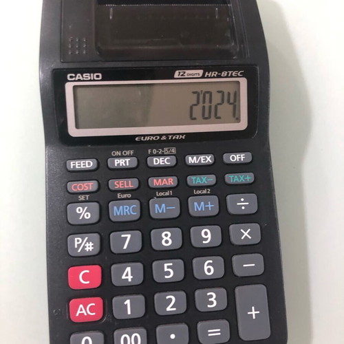 Casio HR-8TEC calculator with printing used