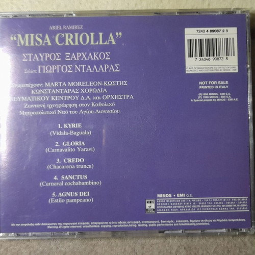 Misa Criolla Ariel Ramirez CD like new, entechno