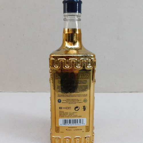 Olmeca Pure Gold Edition tequila bottle empty, 25 cm height