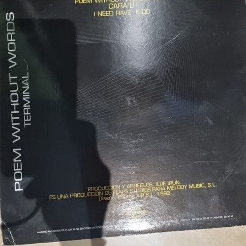 Vinyl Terminal Poem Without Words used