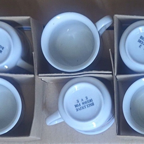 Coffee cups set of 6 new with saucers in box