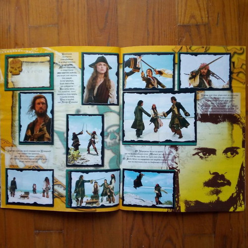 Pirates of the Caribbean sticker albums used, two issues