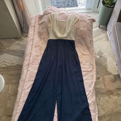 Le Vertige jumpsuit like new, beige and blue, size M