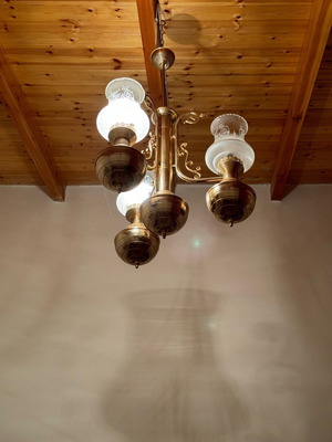 Bronze ceiling light 3-bulb used